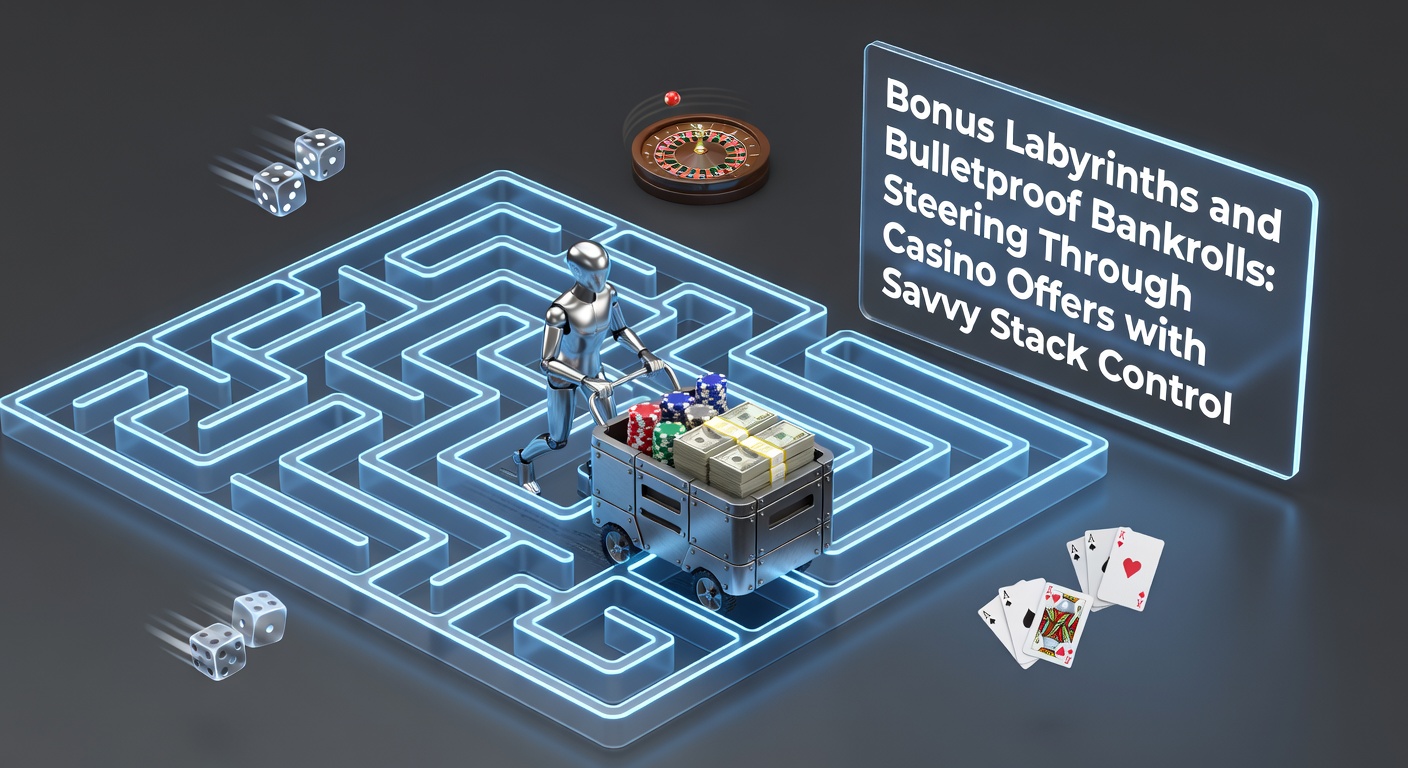 Stacks of poker chips arranged in a fortress-like structure, illustrating fortified bankroll management amid swirling bonus offer icons