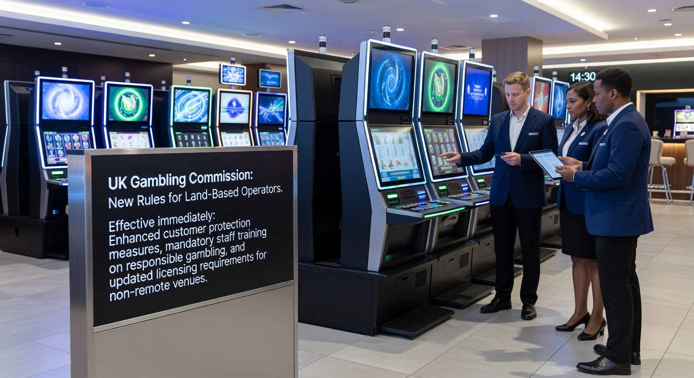 Close-up of a gaming machine display under inspection, symbolizing regulatory scrutiny
