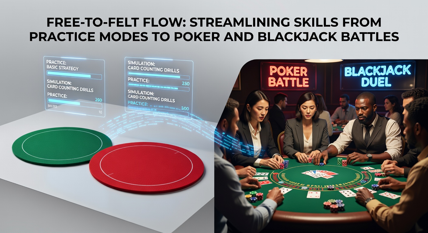 Player transitioning from free practice screen to live poker table on a casino app