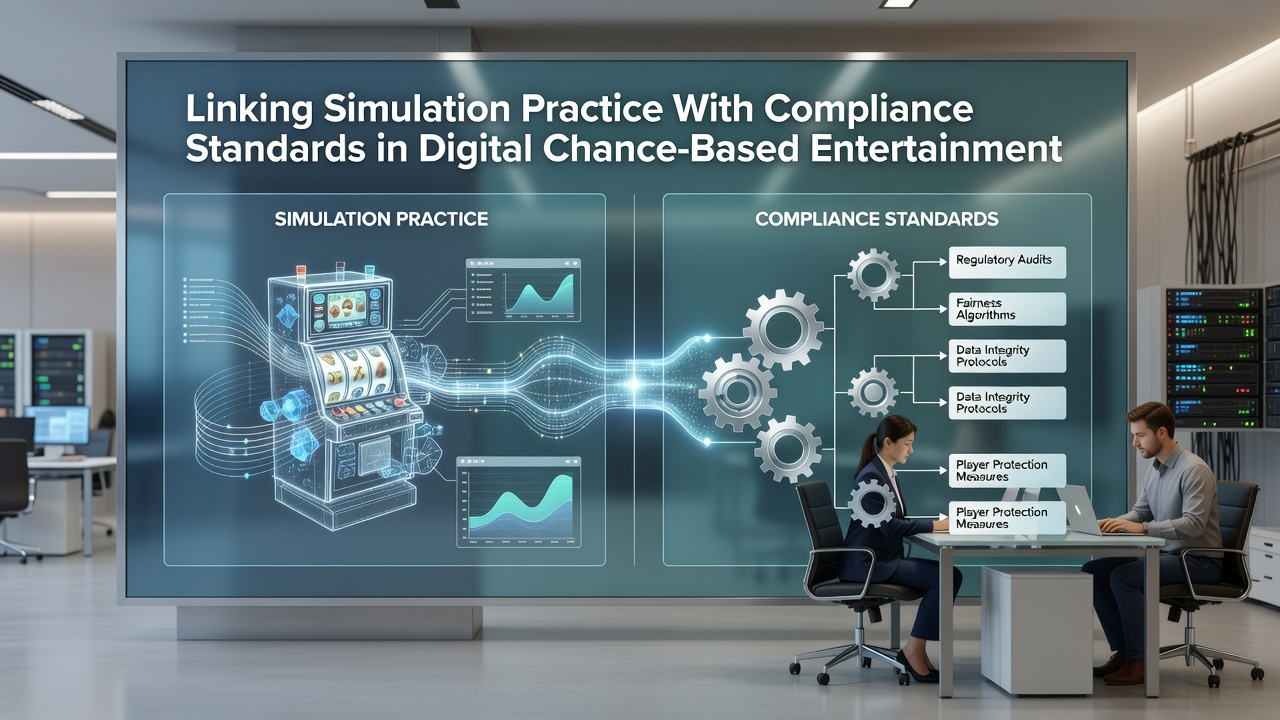 Simulation interface showing compliance indicators in a digital gaming platform