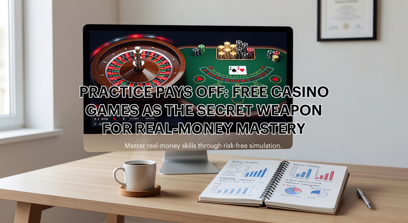 Close-up of a blackjack table in free play mode, cards dealt and strategy chart visible beside chips