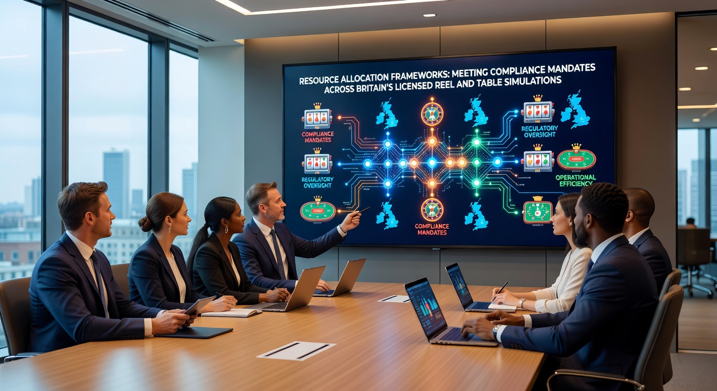 Resource allocation meeting compliance mandates across Britain's licensed reel and table simulations