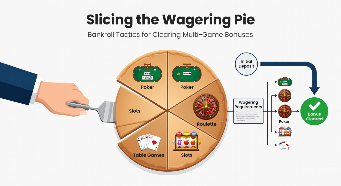 Graph showing bankroll curves for slot vs. table game allocations during bonus clearance, highlighting survival rates