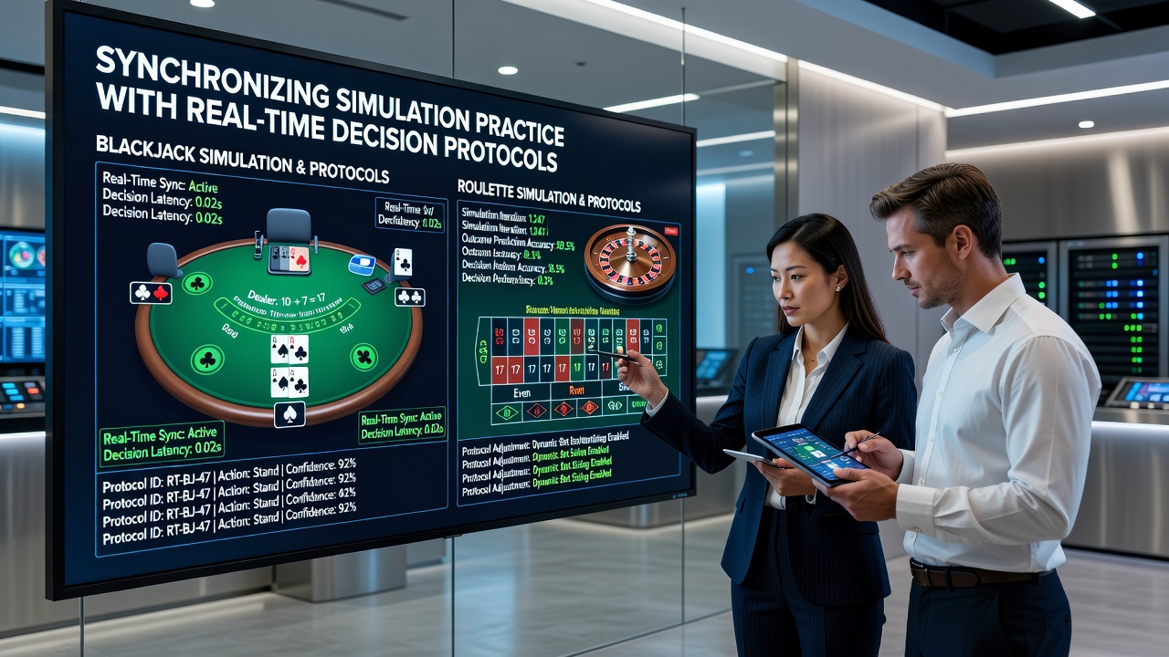 Player reviewing real-time analytics dashboard while practicing blackjack strategy at a digital table